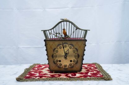 Reloj alemán de sobremesa con pájaro autómata 1